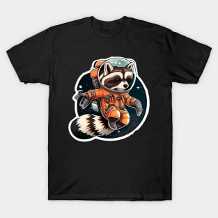 Ronald the Racoon but he's Cosplaying as Doctor Who on Mars Sticker T-Shirt